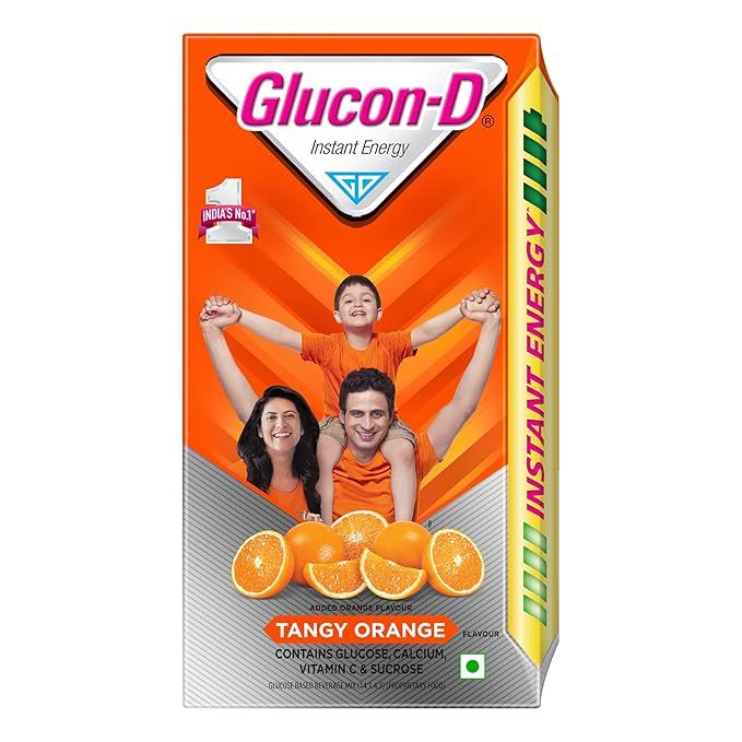 Glucon-D Tangy Orange Glucose Powder (1kg, Refill)| Tasty Orange Flavoured Glucose Drink| Provides Instant Energy| Vitamin C Boosts Immunity, Calcium for Intense Bone product image