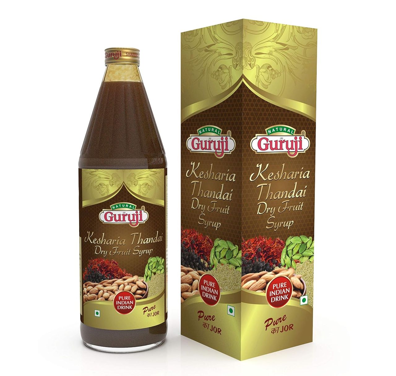 Guruji Kesharia Thandai Dry Fruit Syrup 750ML product image